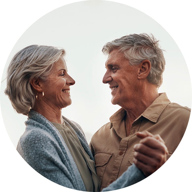 Happy mature couple dancing