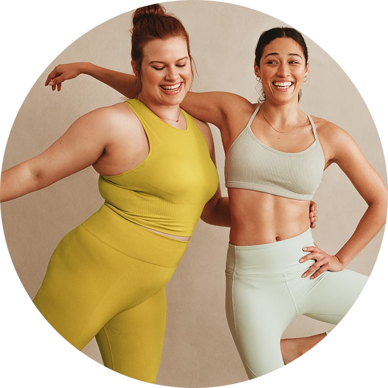 Two women exercising together